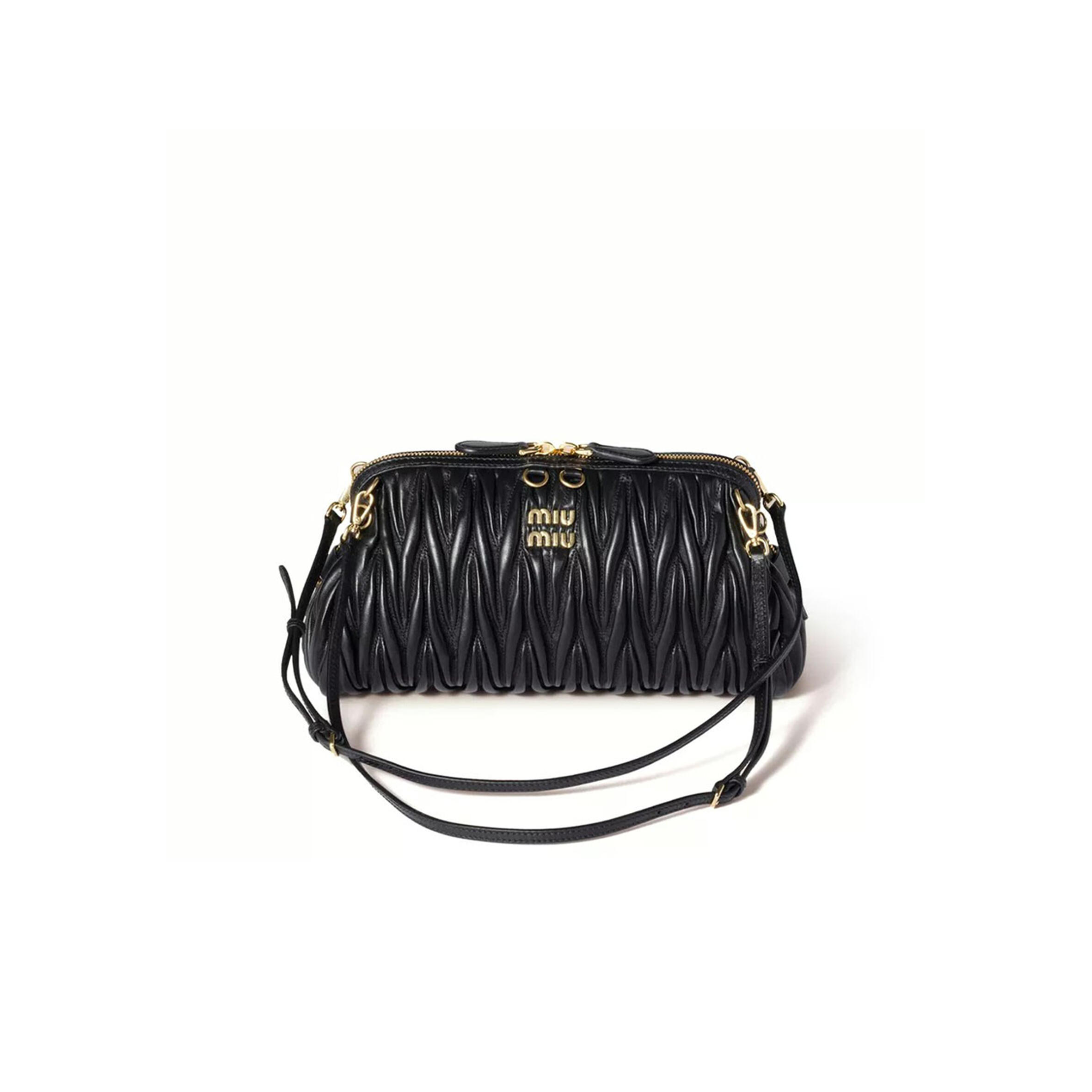 MIU MIU CAPRICE SHOULDER BAG IN MATELASSÉ NAPPA LEATHER 5BF130 (28*14.5*10cm)